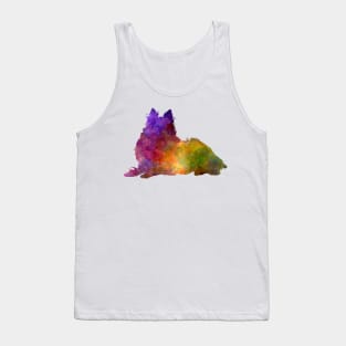 Long Haired Collie in watercolor Tank Top